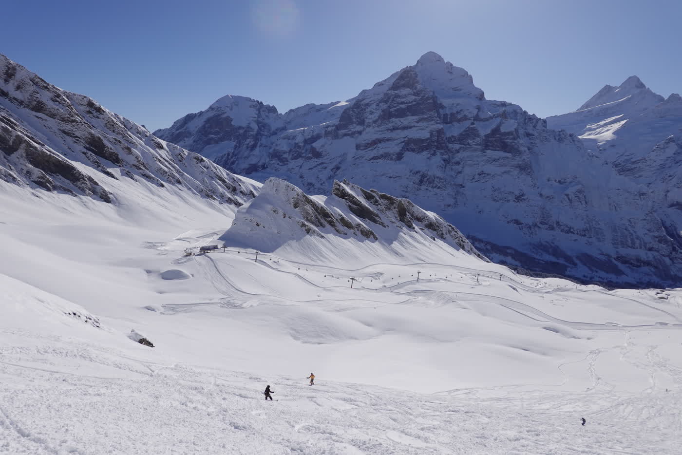 Open winter terrain in the Jungfrau region