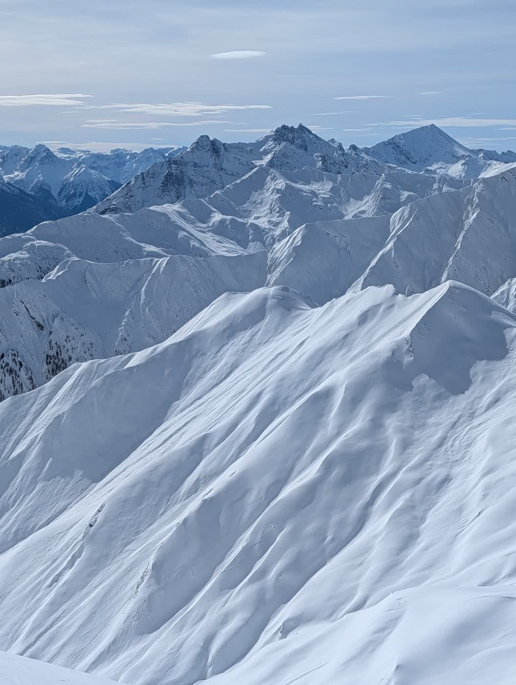 Open Alpine panorama above Serfaus-Fiss-Ladis