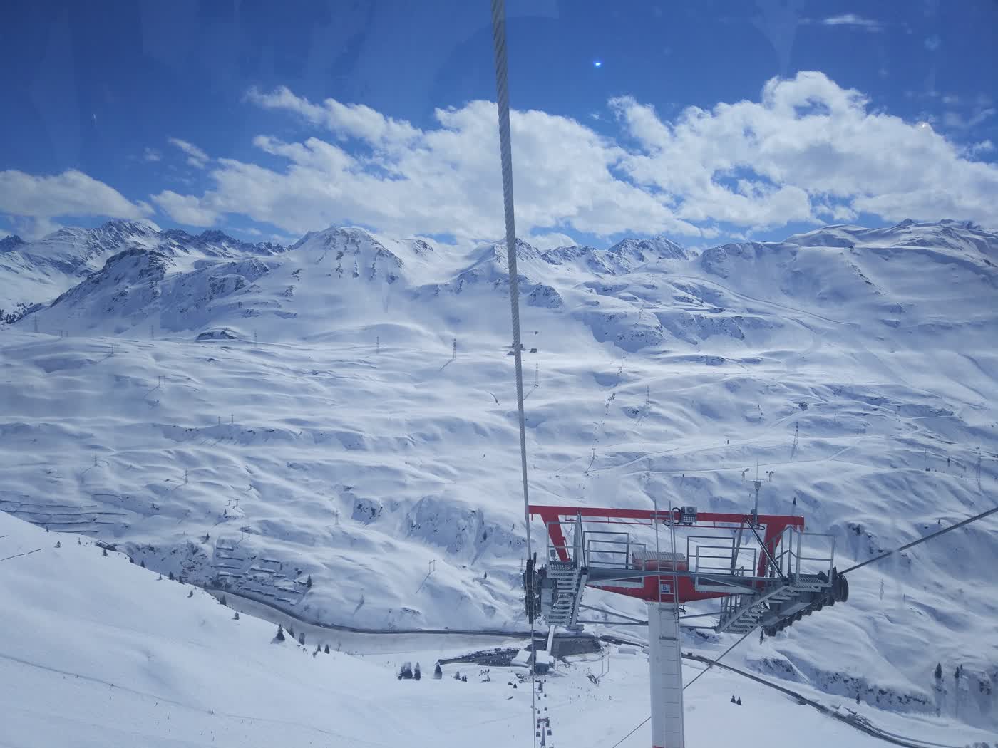 Winter slopes above St. Anton
