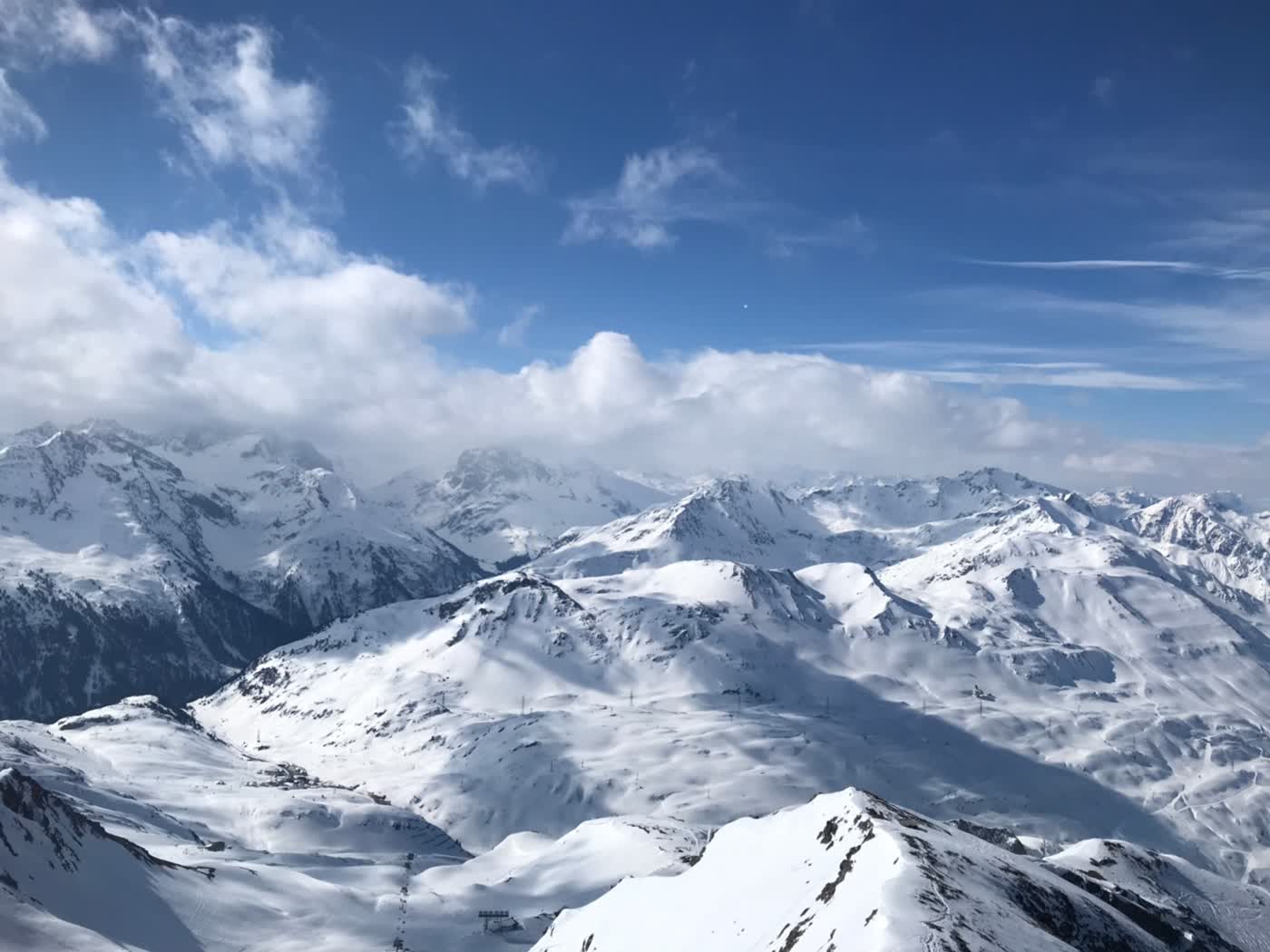 Snowy mountain terrain near St. Anton