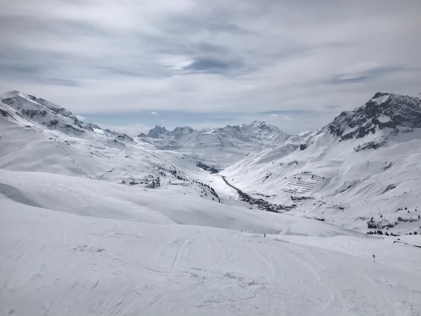 Winter mountain view in the Arlberg